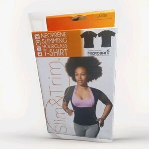 Neoprene Slimming Slim & Trim T-Shirt Women’s Large Exercise Workout W/ Microban